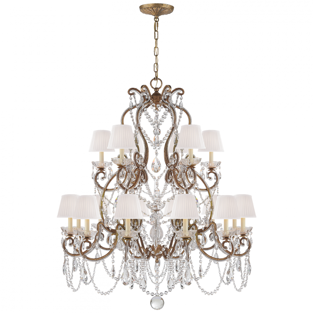 Roark 40" Modular Ring Chandelier - Polished Nickel