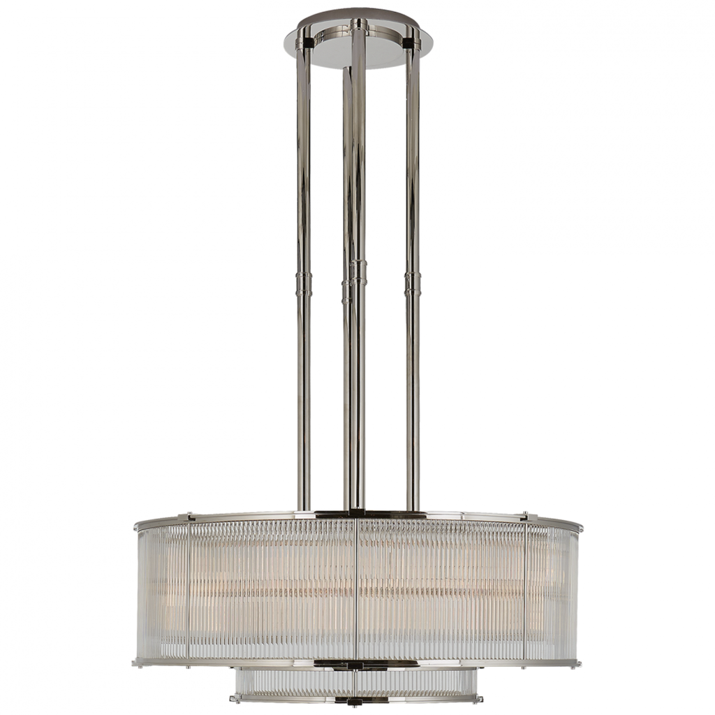 Allen Large Tiered Chandelier - Polished Nickel