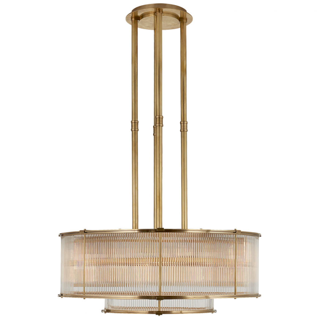 Adrianna Medium Chandelier - Antique Silver Leaf