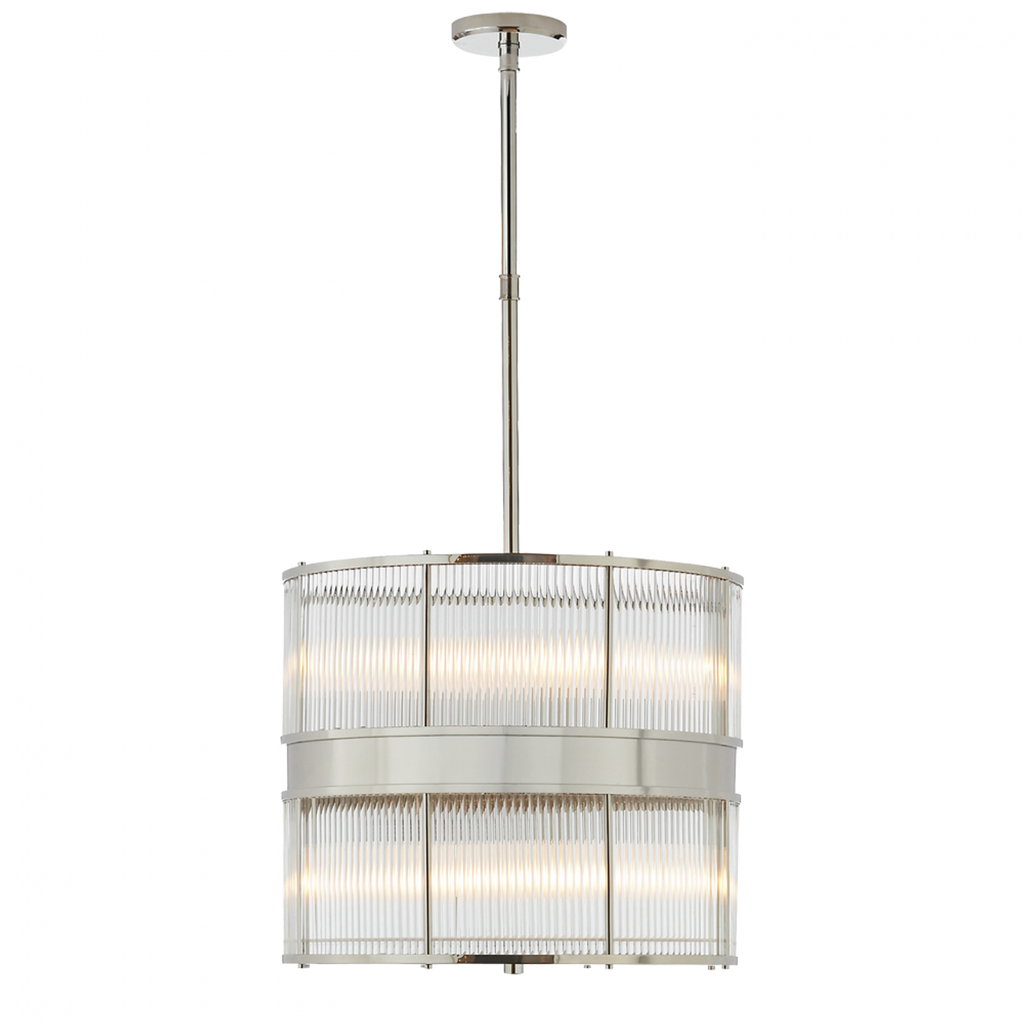 Allen Large Chandelier - Polished Nickel