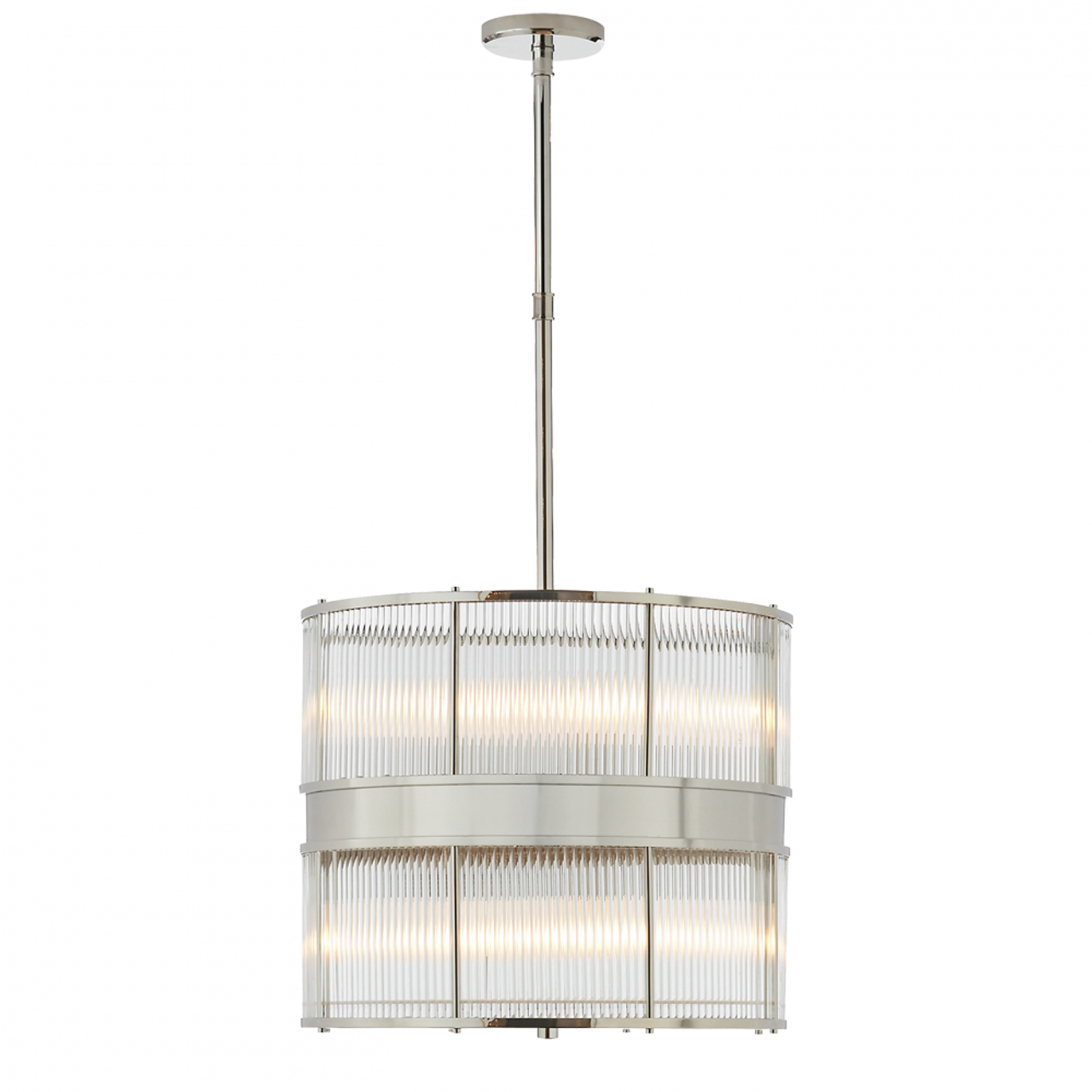 Allen Large Chandelier - Polished Nickel