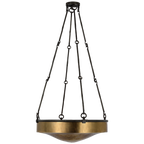 Ancram Medium Uplight Chandelier - Natural Brass and Aged Iron