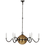 Ancram XL Chandelier - Natural Brass and Aged Iron