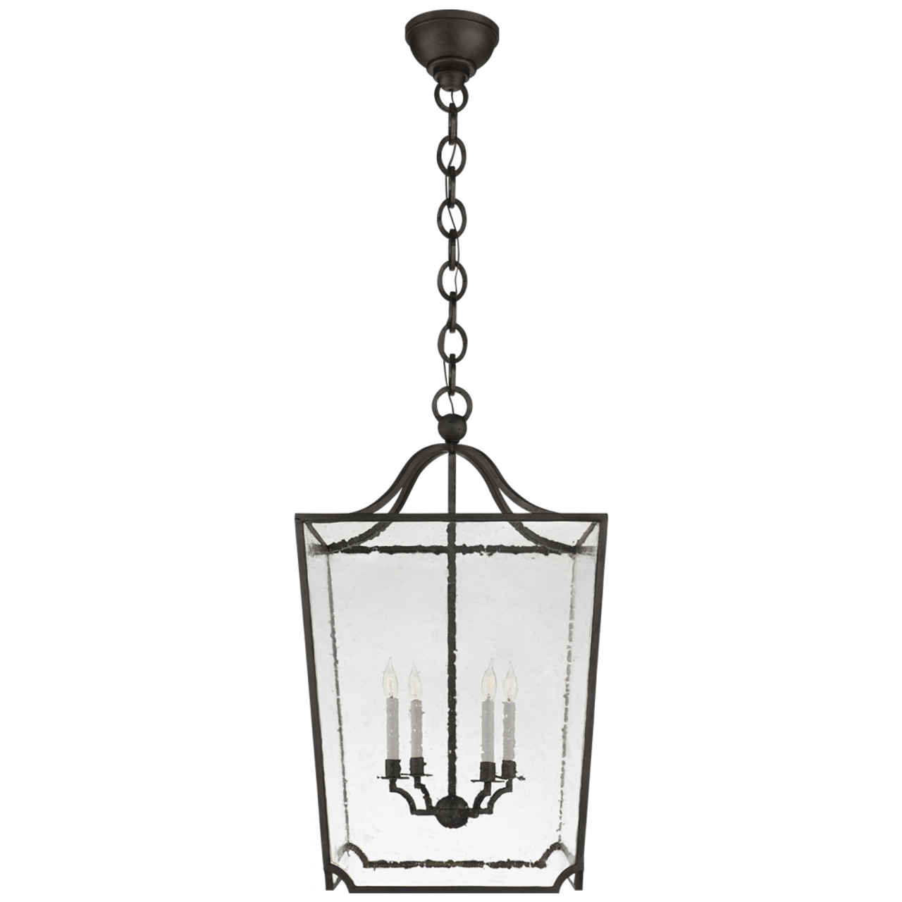 Rivington Medium Eight-Paneled Chandelier - Polished Nickel