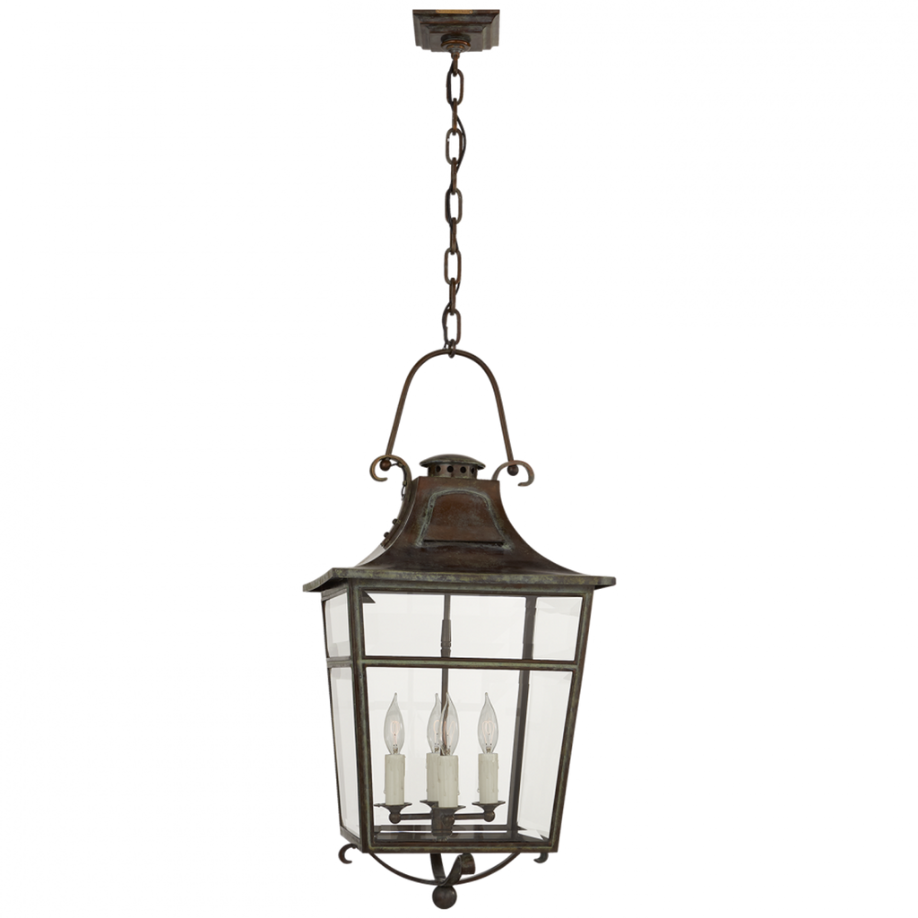 Carrington Small Lantern - Weathered Verdigris