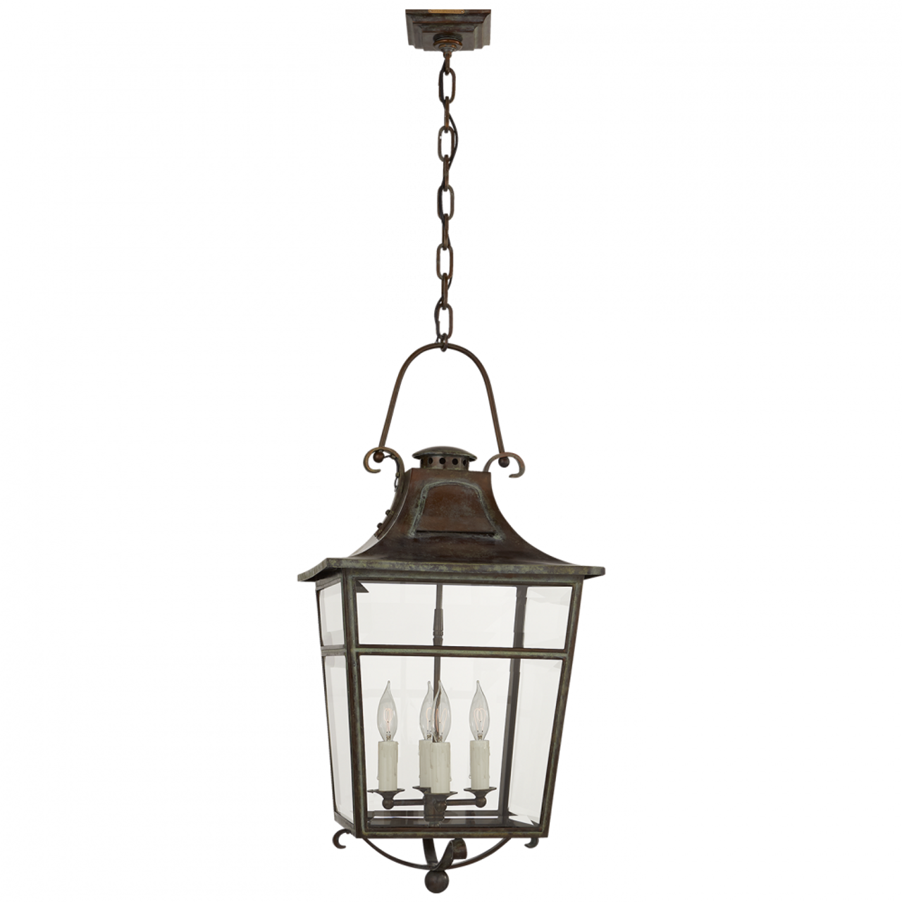 Carrington Small Lantern - Weathered Verdigris