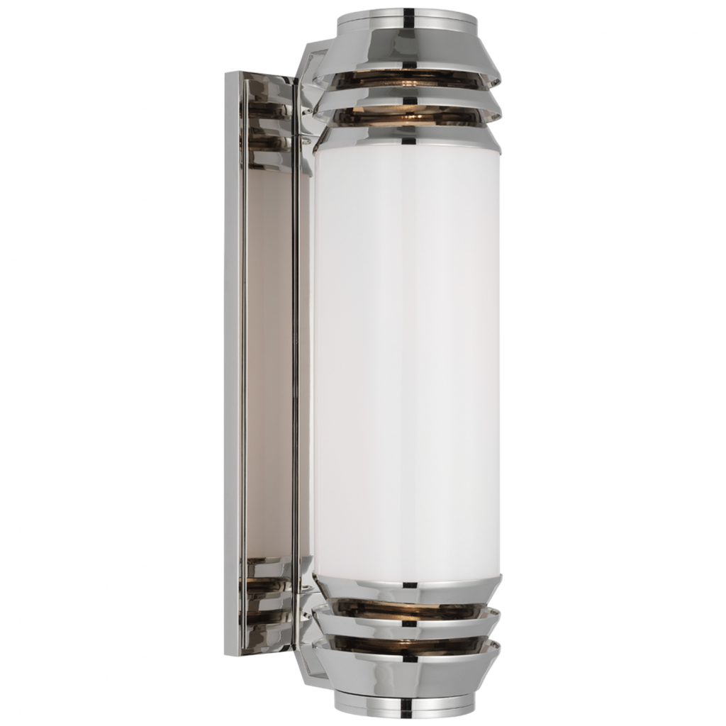 Perren Large Wall Sconce - Polished Nickel and Glass Rods