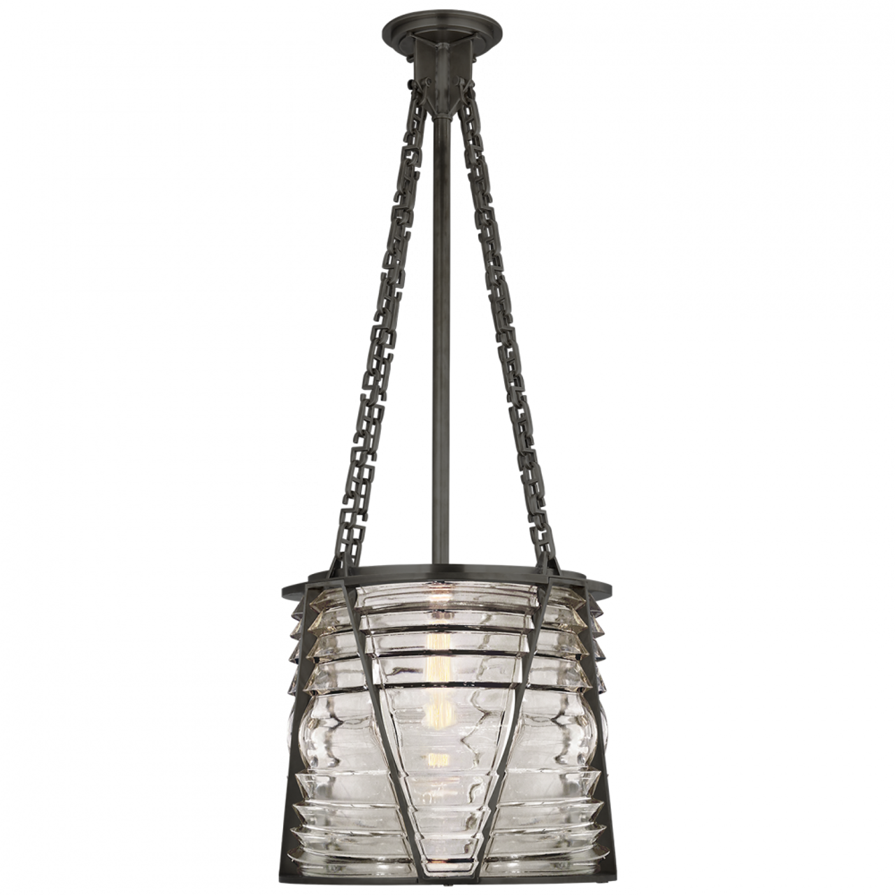 Modern Large Lantern - Polished Nickel