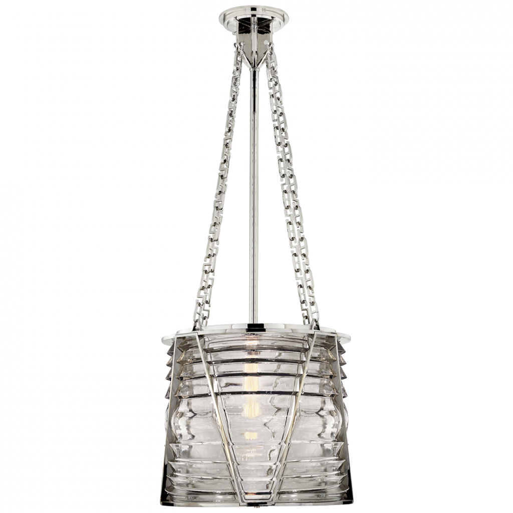 Modern Large Lantern - Natural Brass