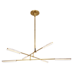 Barrett Large Knurled Chandelier - Polished Nickel