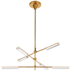 Daley Medium Six Light Chandelier - Natural Brass