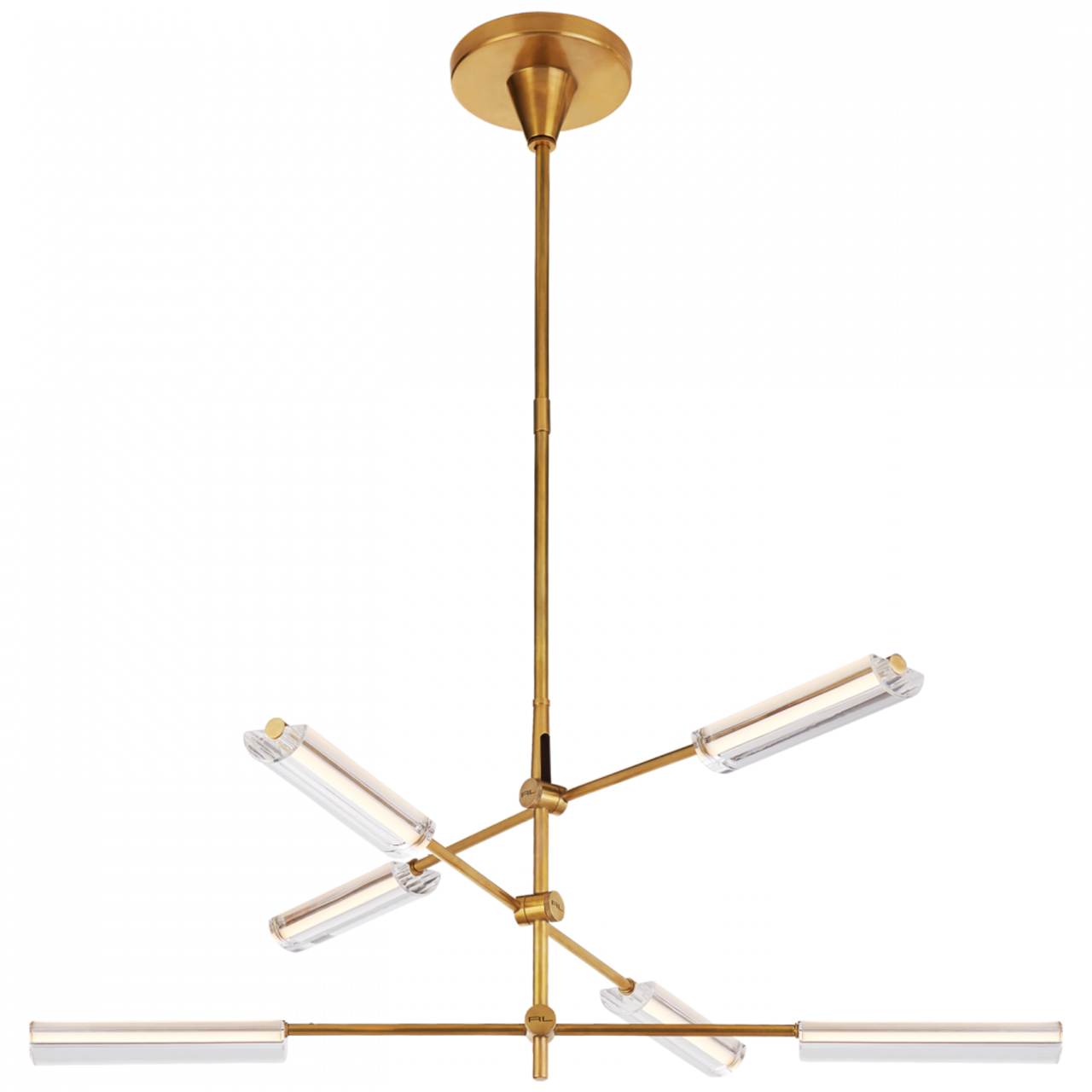 Kayla Small Sculpted Chandelier - Polished Nickel