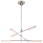 Daley Medium Six Light Chandelier - Polished Nickel