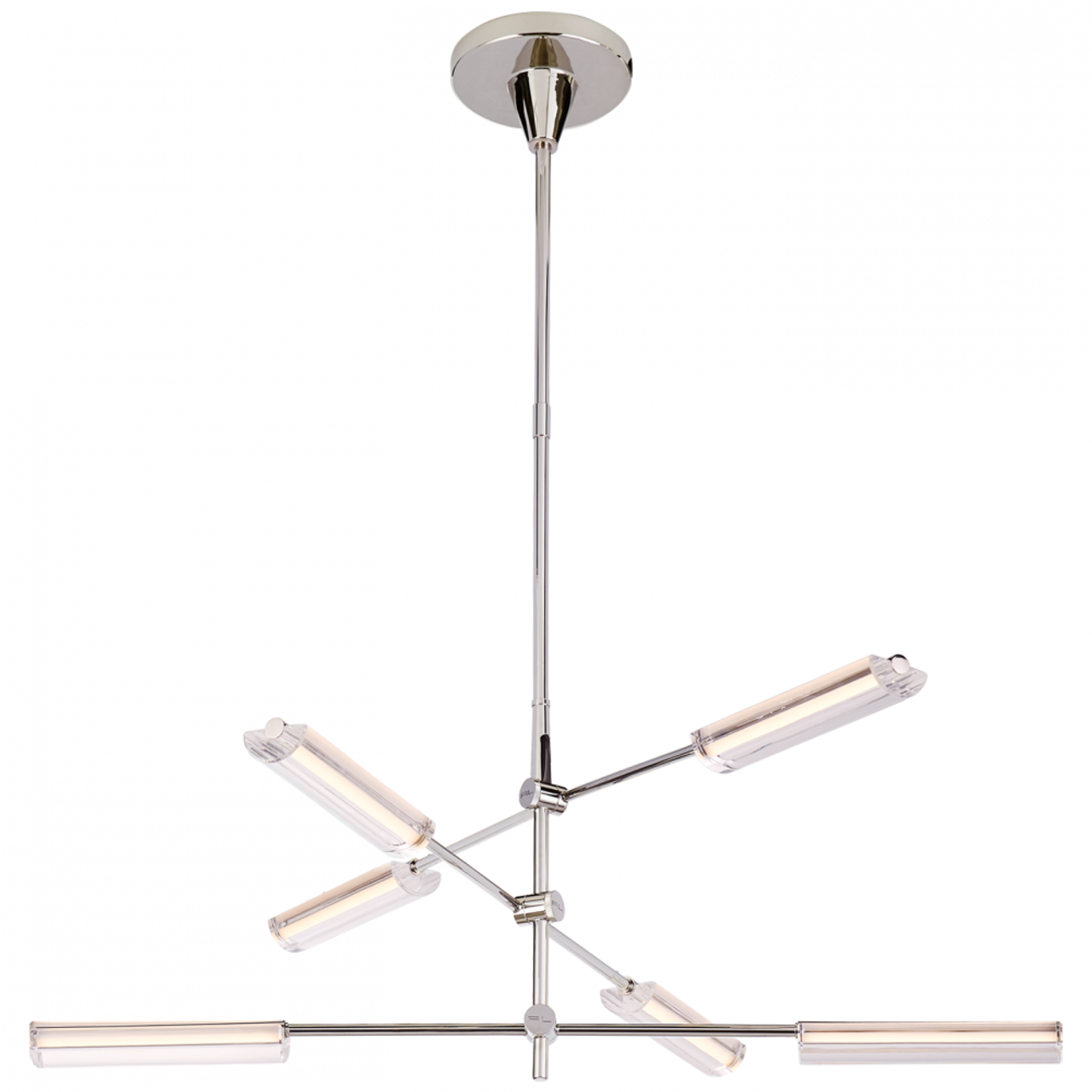 Daley Medium Six Light Chandelier - Natural Brass