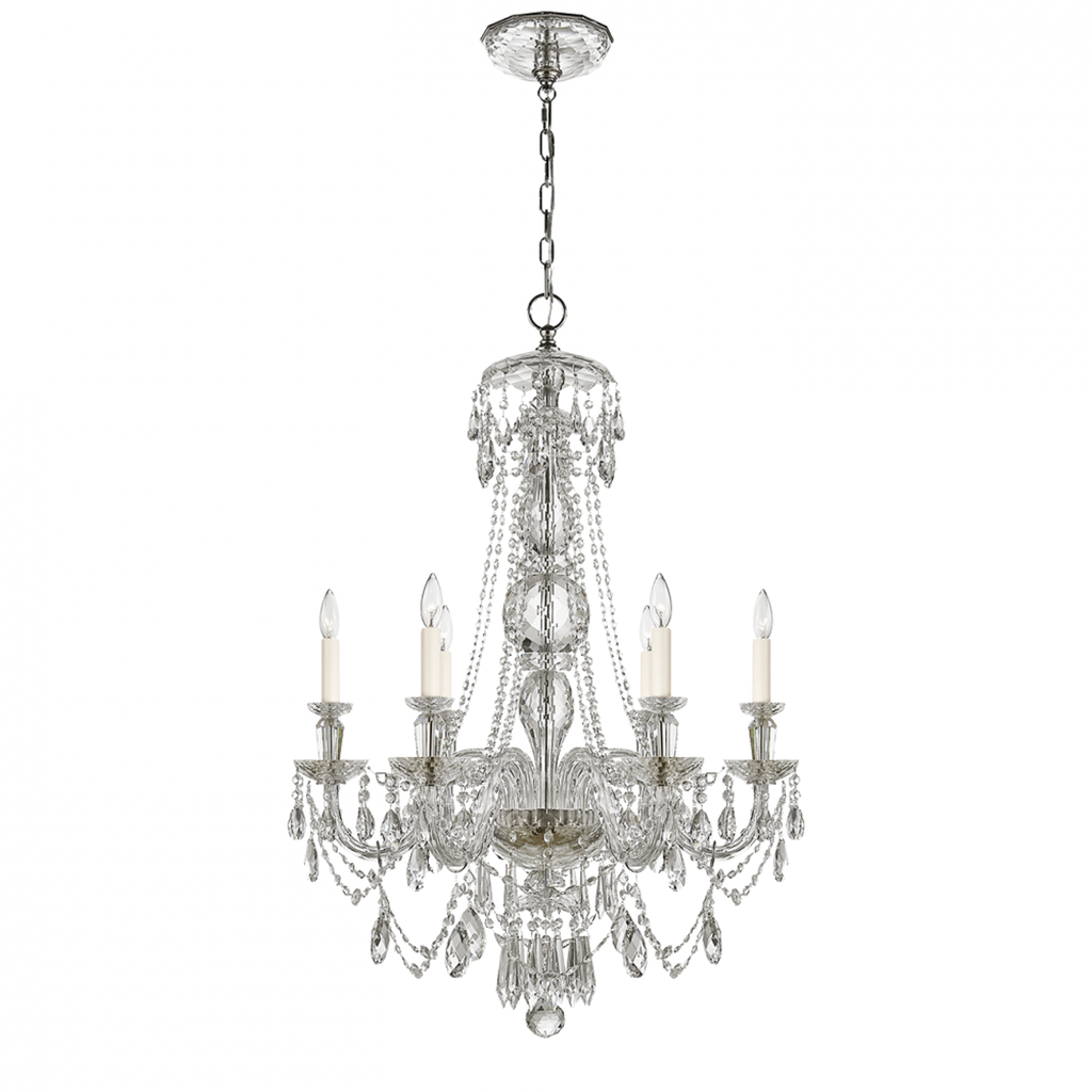 Adrianna Large Chandelier - Antique Silver Leaf