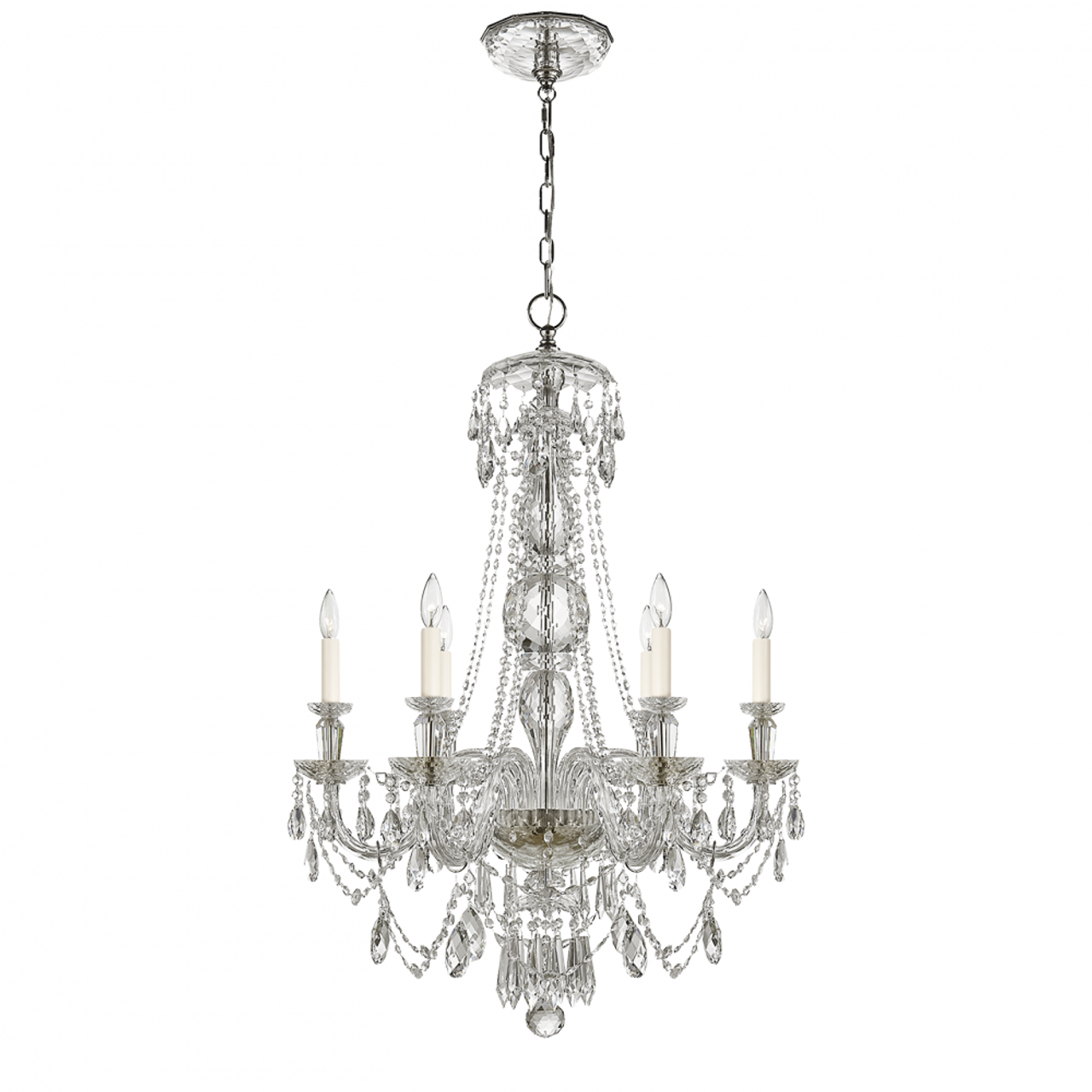 Adrianna Large Chandelier - Antique Silver Leaf