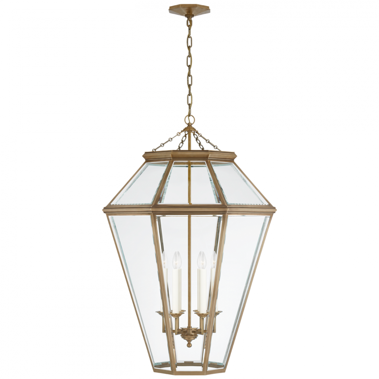 Edmund Large Lantern - Polished Nickel