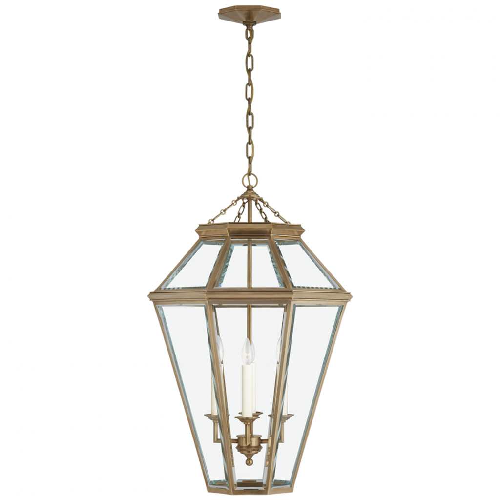 Edmund Medium Lantern - Polished Nickel