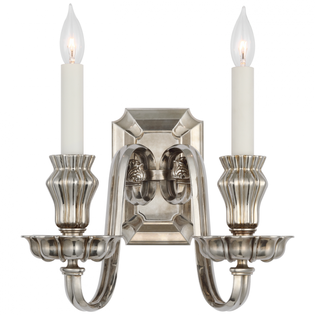 Falaise Double Sconce - Butler's Silver