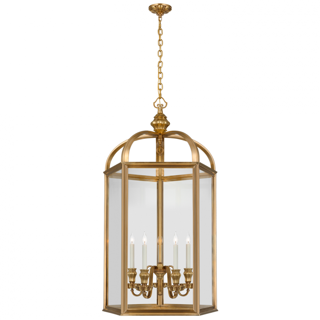 Falaise Large Lantern - Natural Brass