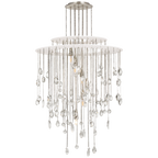 Hailee Medium Sculpted Chandelier - Natural Brass and Plaster White