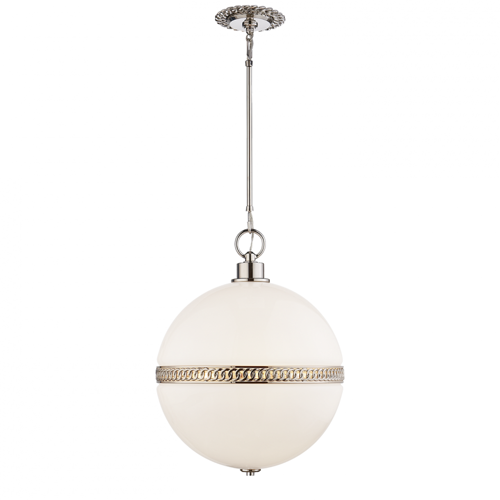 Cara Medium Sculpted Pendant - Natural Brass