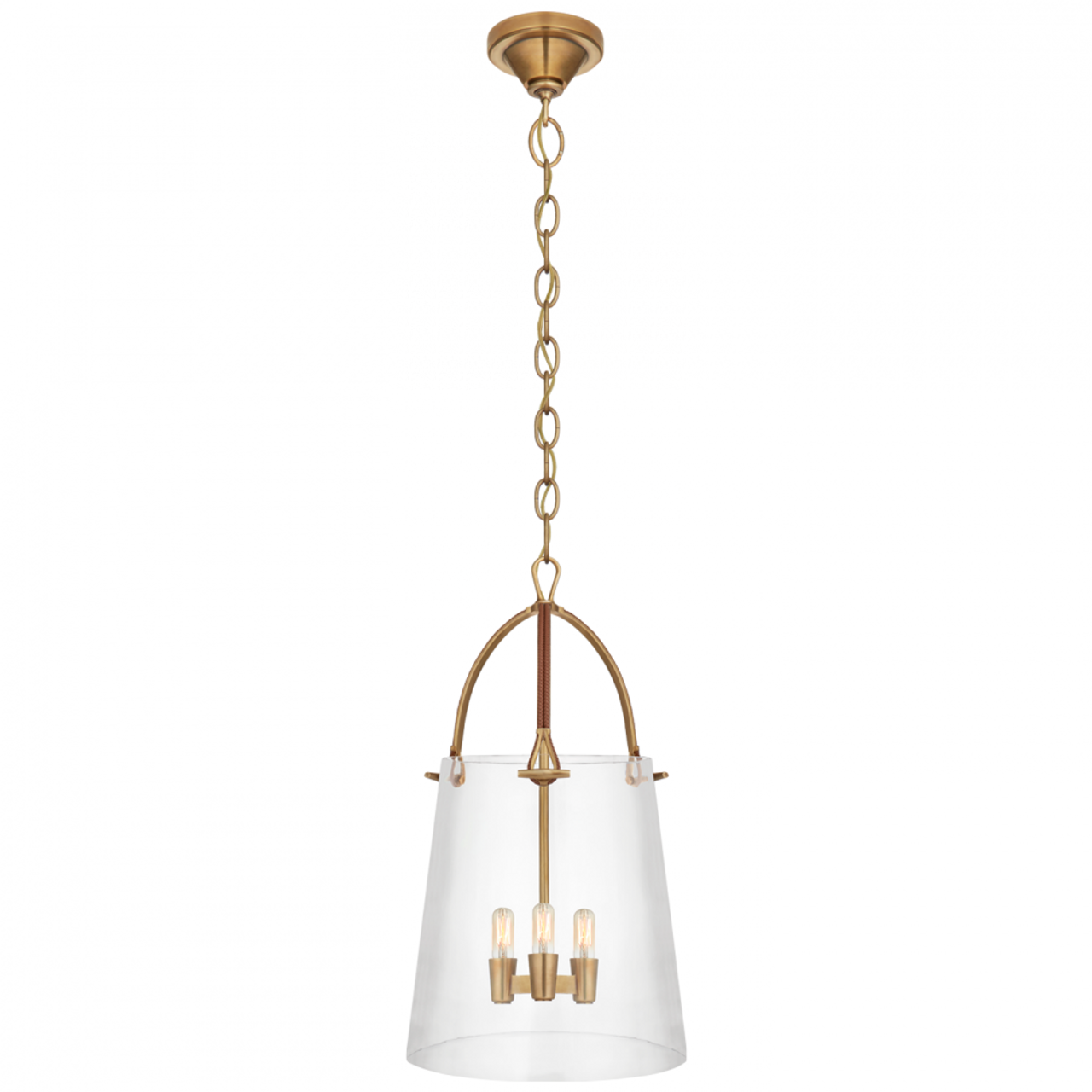 Edmund Large Lantern - Natural Brass