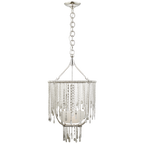 Hailee Medium Sculpted Chandelier - Polished Nickel and Plaster White