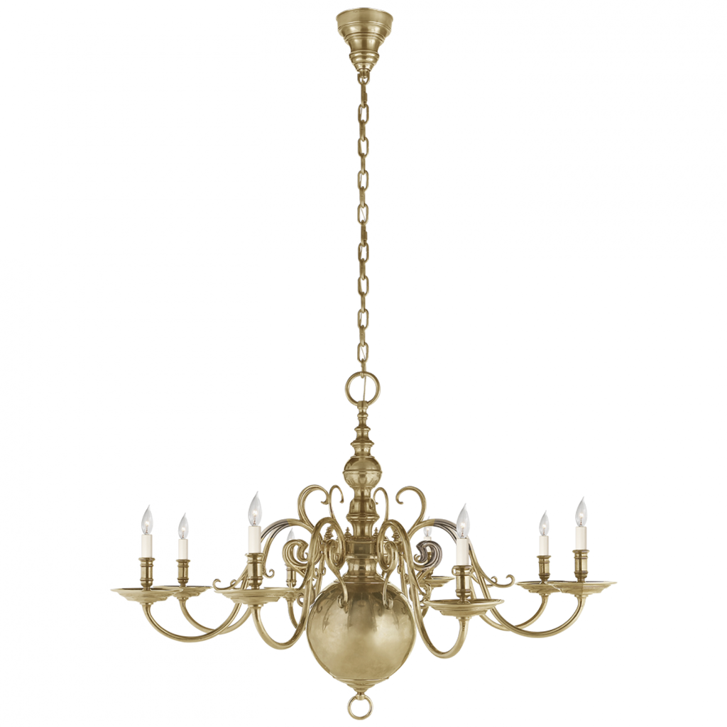 Lillianne Single Tier Chandelier - Natural Brass