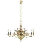 Lillianne Single Tier Chandelier - Natural Brass