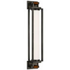 Northport 24" Linear Sconce - Polished Nickel and Teak