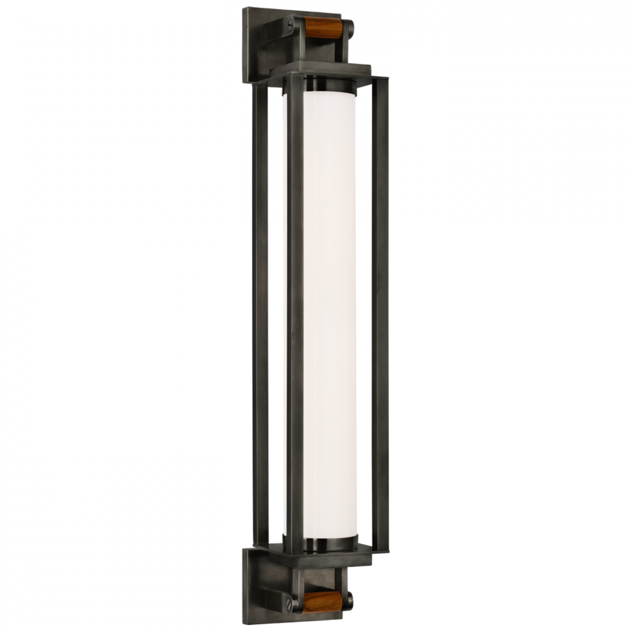 Northport 24" Linear Sconce - Polished Nickel and Teak