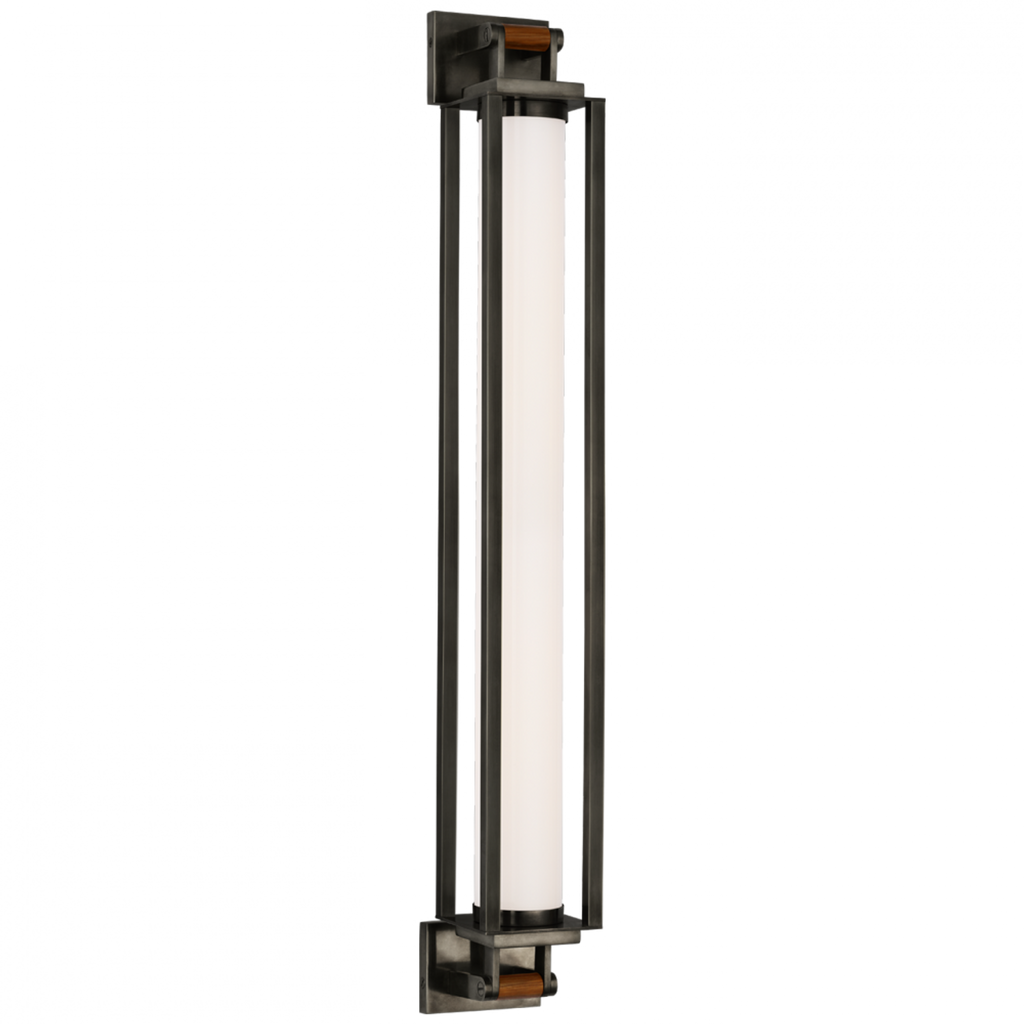 Northport 32" Linear Sconce - Bronze and Teak