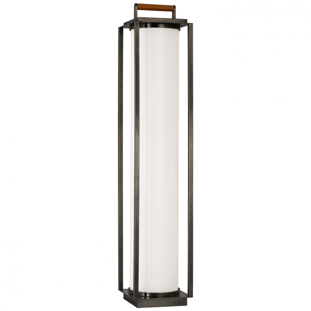 Northport Floor Lantern - Bronze and Teak