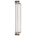 Northport 32" Linear Sconce - Polished Nickel and Teak