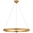 Paxton 40" Ring Chandelier - Natural Brass