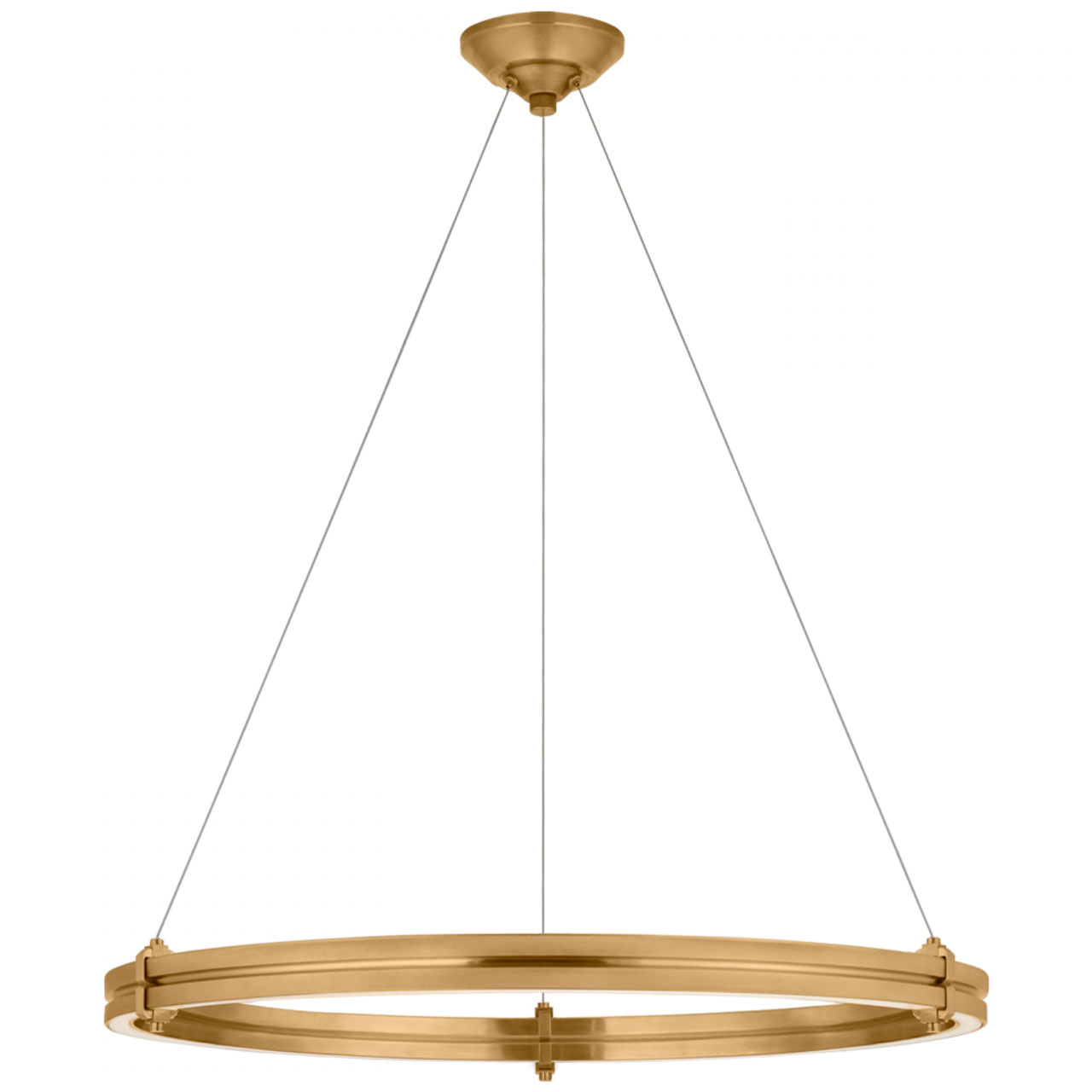 Paxton 40" Ring Chandelier - Natural Brass