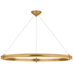 Paxton 40" Ring Chandelier - Natural Brass