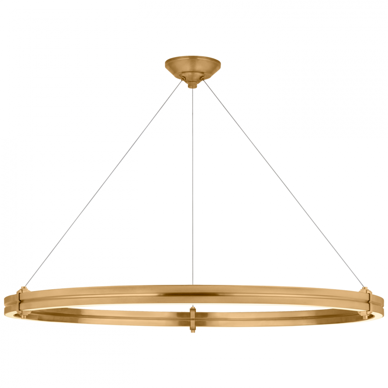 Paxton 40" Ring Chandelier - Natural Brass