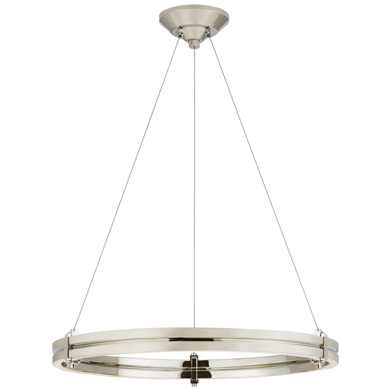 Radford Large Two Tier Chandelier - Polished Nickel and Black Ebony