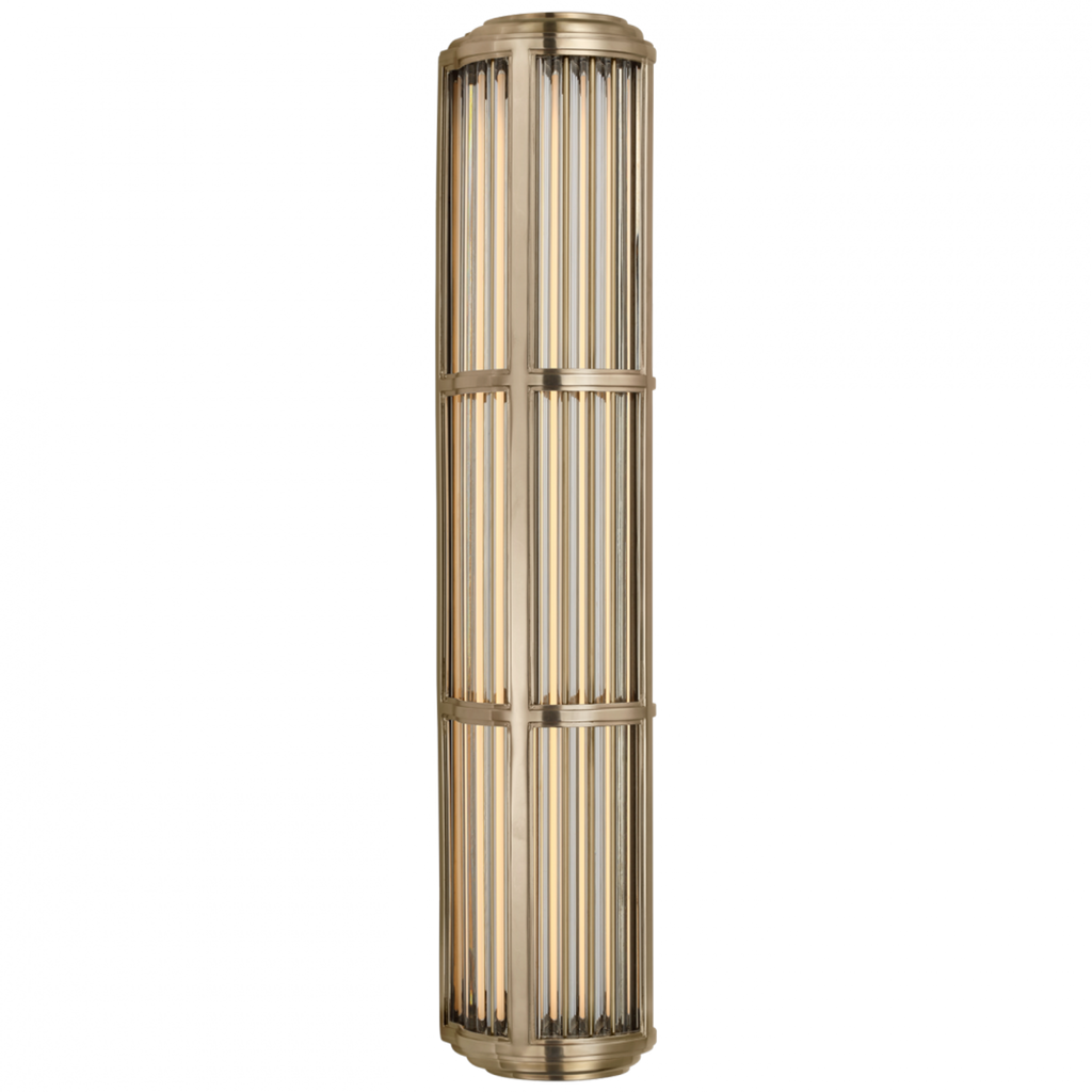 Perren Large Wall Sconce - Natural Brass and Glass Rods