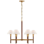 Radford Medium Chandelier - Natural Brass and Natural Rift Oak