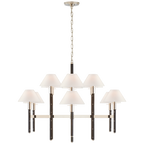 Radford Large Two Tier Chandelier - Polished Nickel and Black Ebony