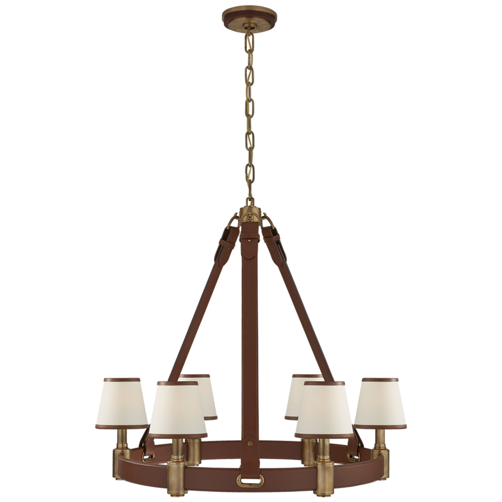 Allen Large Tiered Chandelier - Natural Brass