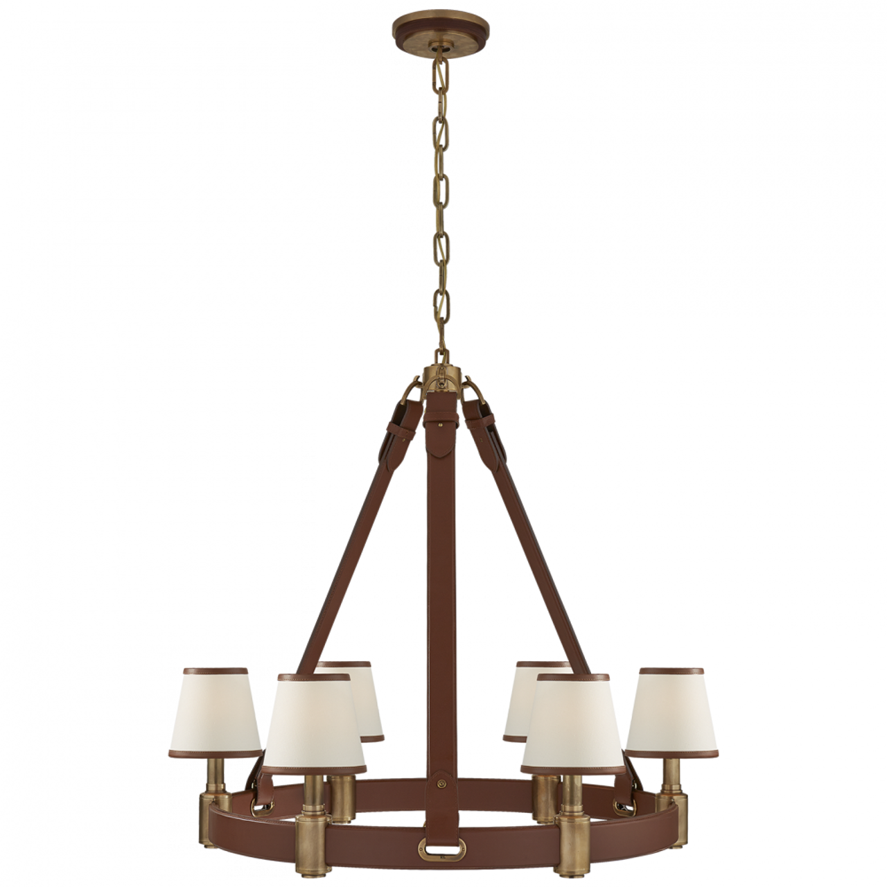Allen Large Tiered Chandelier - Natural Brass