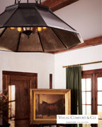 Rivington Medium Eight-Paneled Chandelier - Bronze