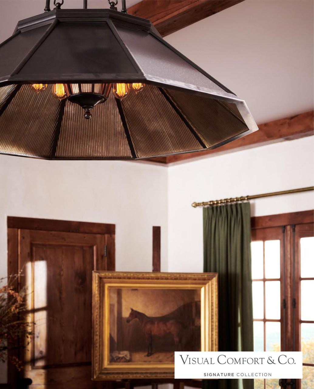 Rivington Medium Eight-Paneled Chandelier - Bronze