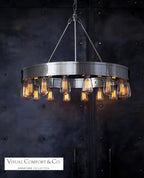Roark 30" Modular Ring Chandelier - Polished Nickel