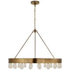 Roark 40" Modular Ring Chandelier - Natural Brass