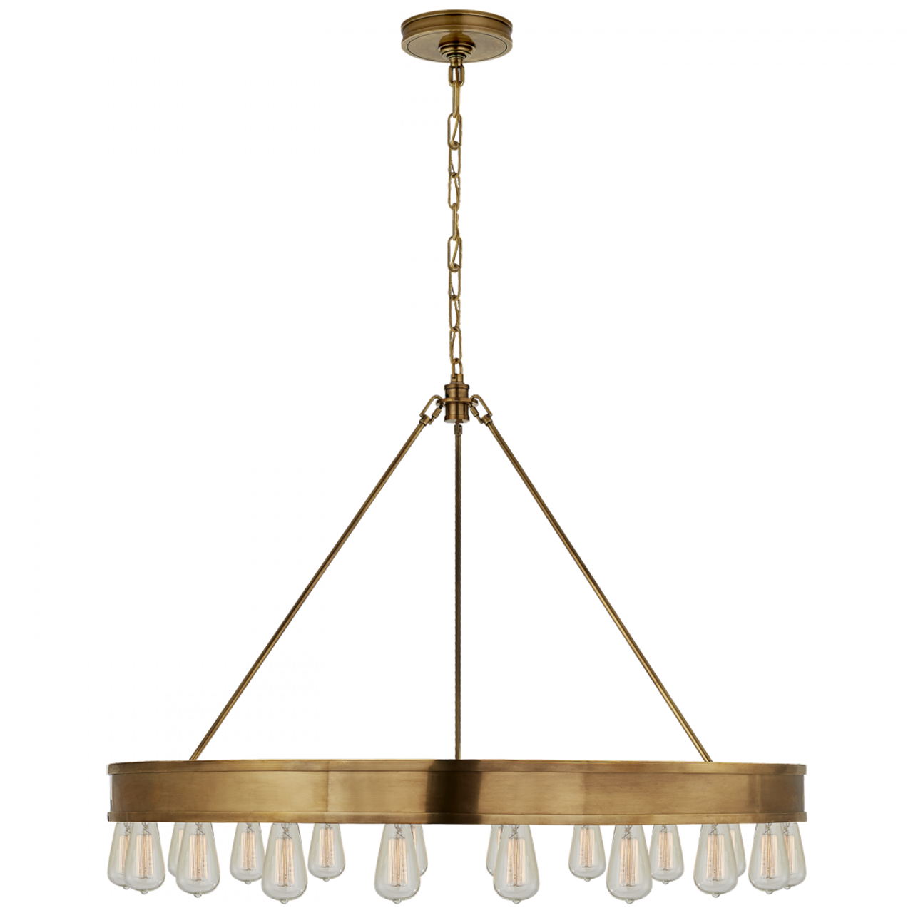 Roark 30" Modular Ring Chandelier - Natural Brass